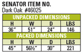 Senator Dimensions