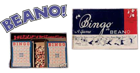Beano and Bingo game pieces