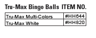 Tru-Max Bingo Balls